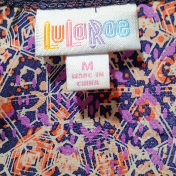 NWT Lularoe Joy Sleeveless Cover Up Vest Kimono Purple Size Medium 10-12 - Picture 5 of 8